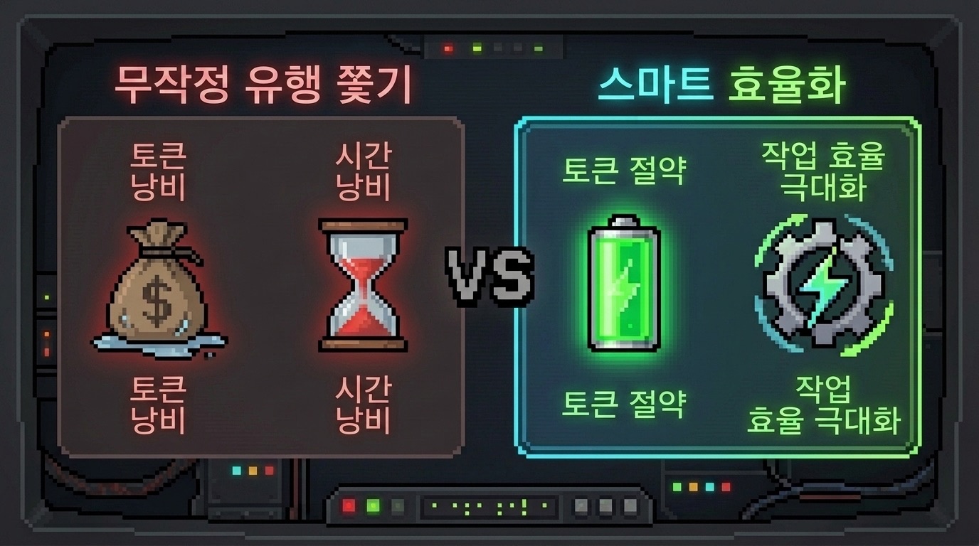 유행 vs 효율